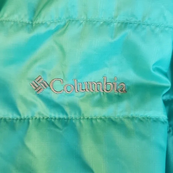 Columbia Women's White Out II Teal Puffer Jacket Size L Omni-Heat Thermal Lining - Picture 10 of 16